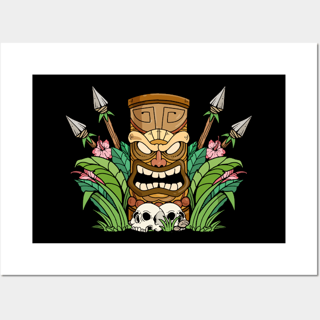 Awesome Tiki Bar Gift Print Hawaiian Island Vacation Product Wall Art by Linco